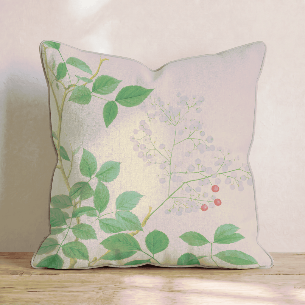 Blush Berry Branch Throw Pillow - Hillcroft Home