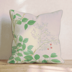 Blush Berry Branch Throw Pillow - Hillcroft Home