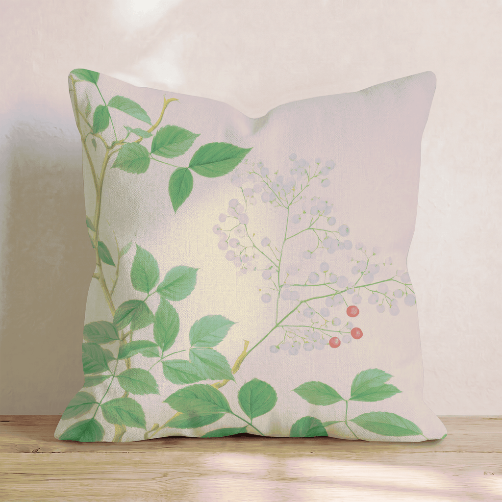 Blush Berry Branch Throw Pillow - Hillcroft Home