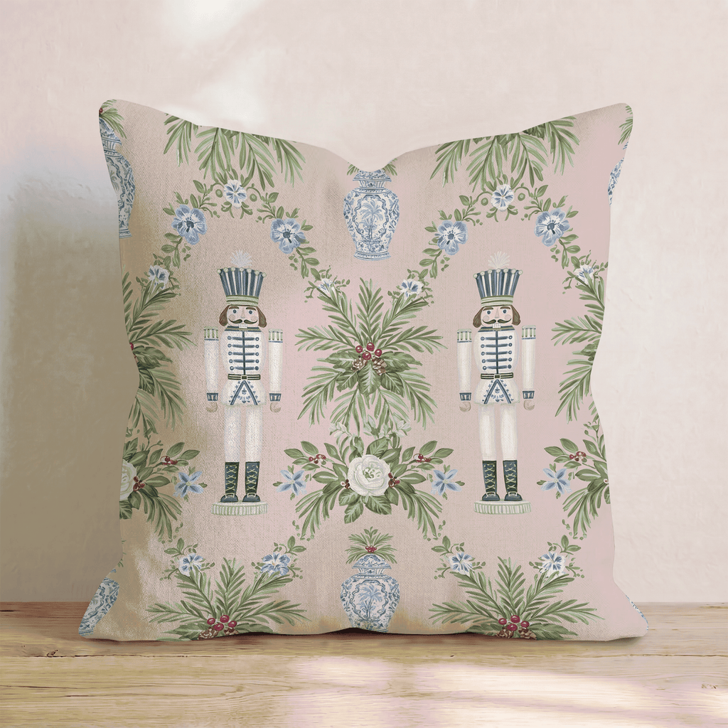 Blush & Blue Sentry Throw Pillow throw pillow - Hillcroft Home