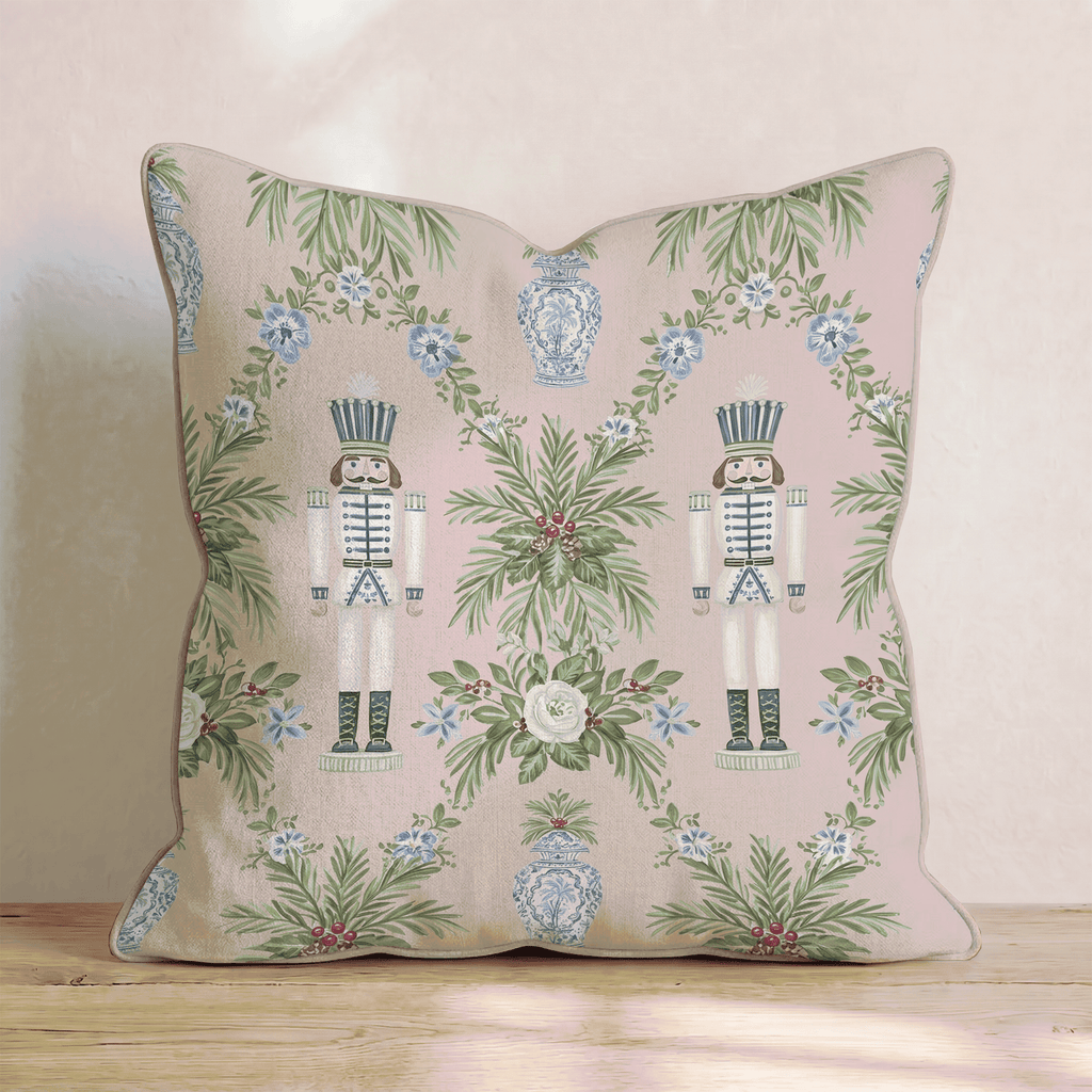 Blush & Blue Sentry Throw Pillow throw pillow - Hillcroft Home