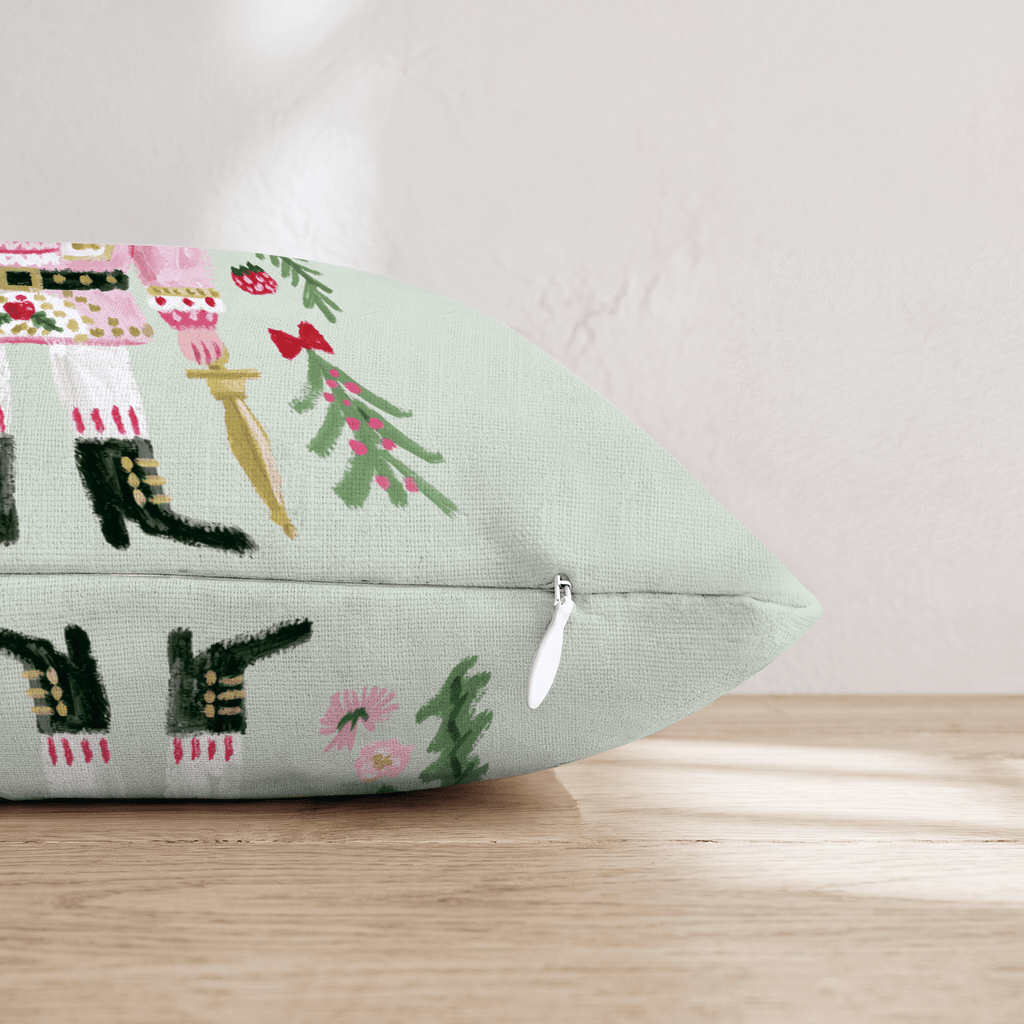 Blush Crown Nutcracker Throw Pillow - Hillcroft Home