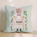 Blush Crown Nutcracker Throw Pillow - Hillcroft Home