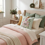 Blush Crown Nutcracker Throw Pillow throw pillow - Hillcroft Home