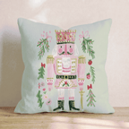 Blush Crown Nutcracker Throw Pillow - Hillcroft Home