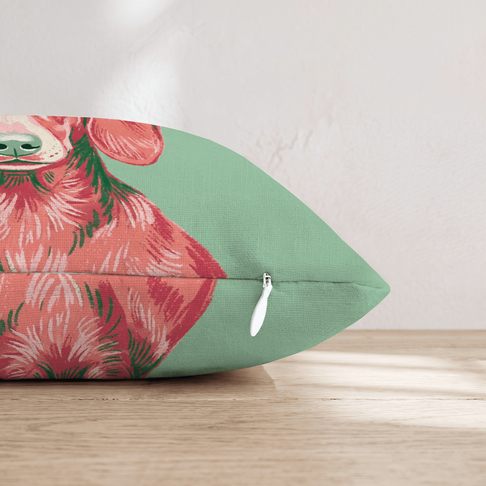 Blush Dachshund Santa Cap Throw Pillow - Hillcroft Home