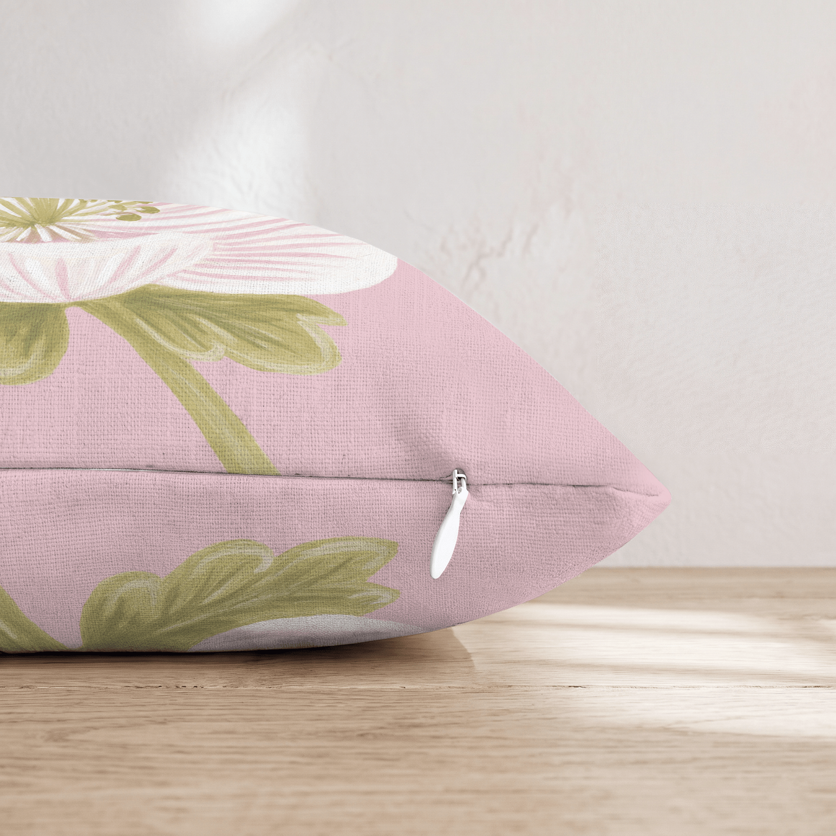 Blush Floral Throw Pillow - Hillcroft Home