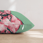 Blush French Bulldog Santa Cap Throw Pillow - Hillcroft Home