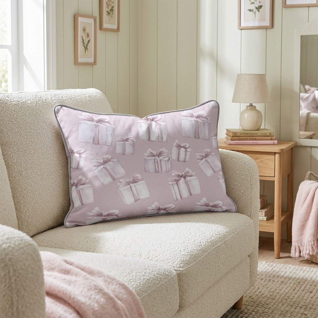 Blush Gift Galore Throw Pillow - Hillcroft Home