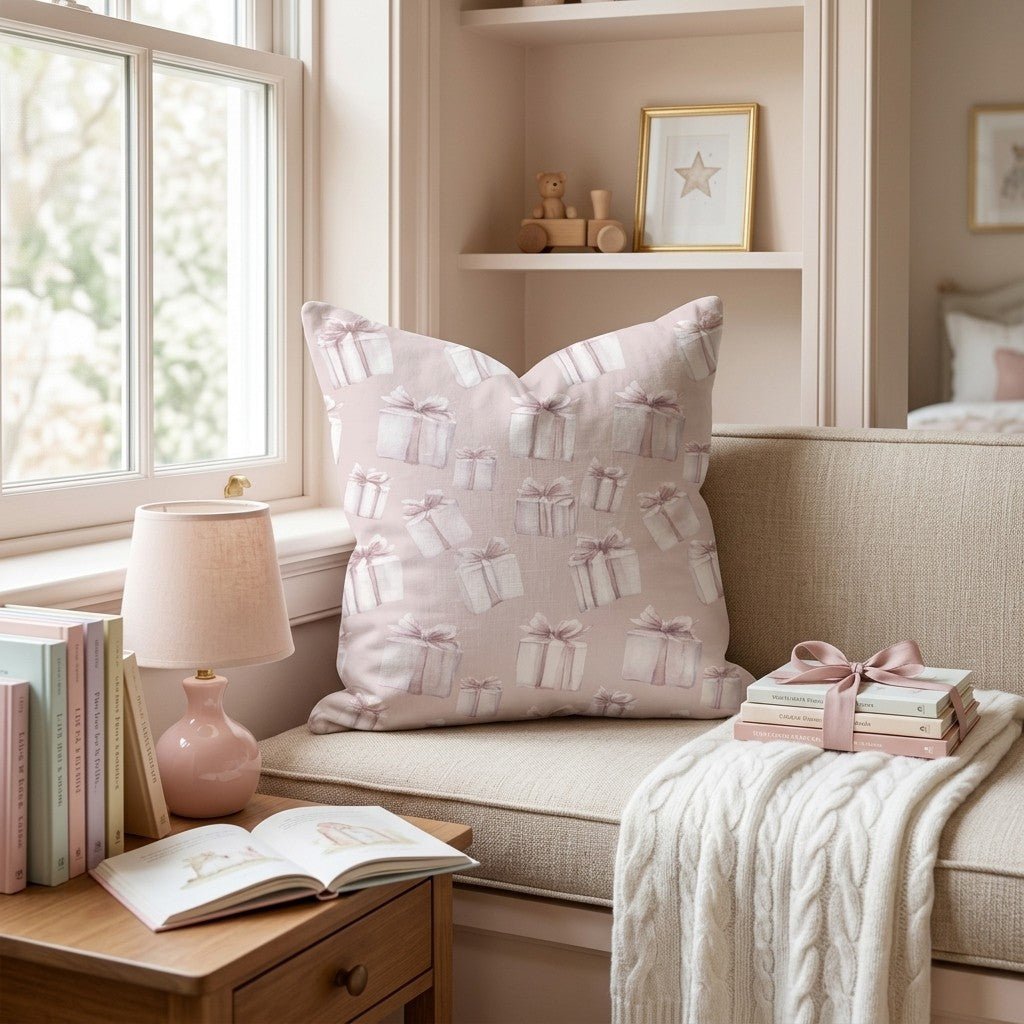 Blush Gift Galore Throw Pillow - Hillcroft Home