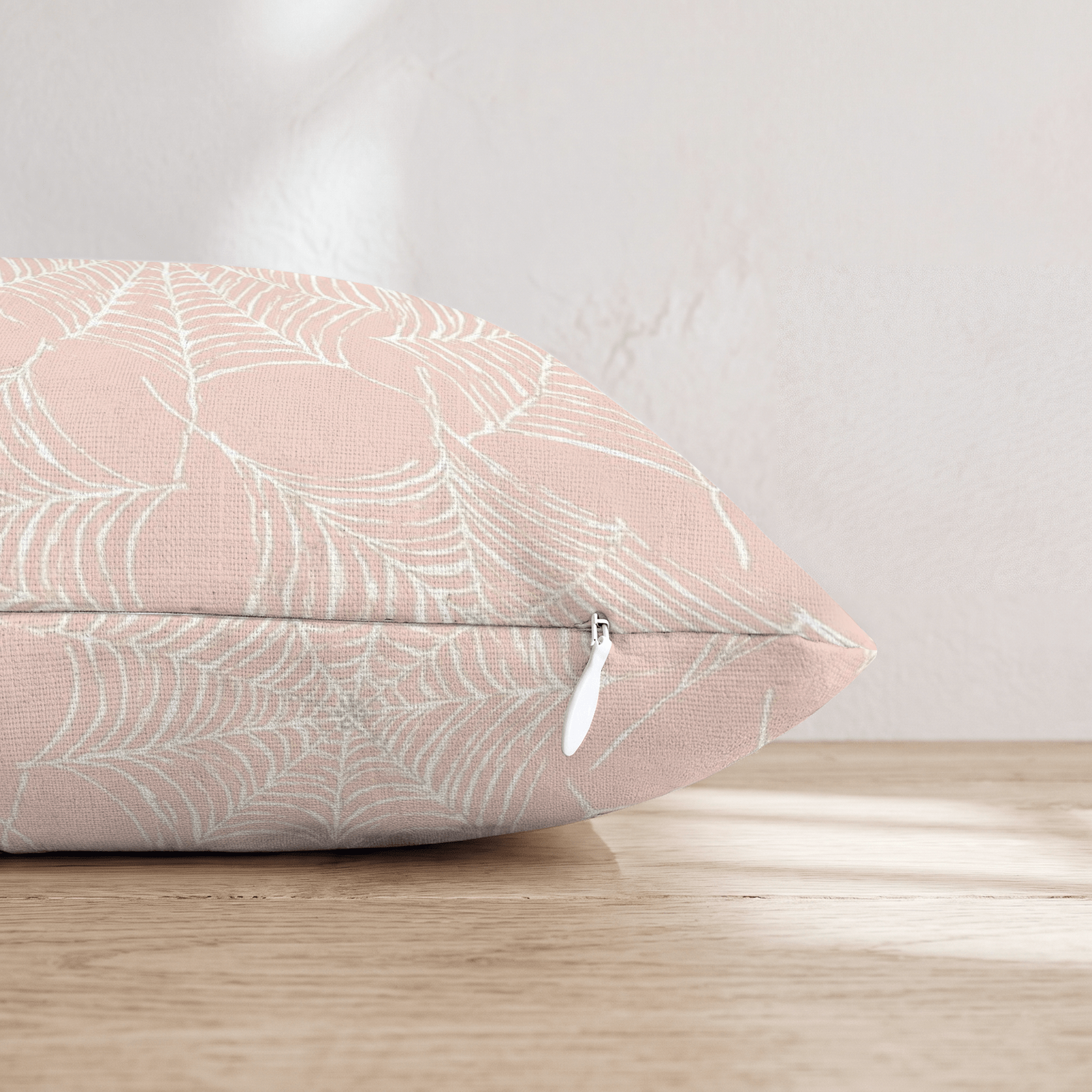 Blush Lace Web Throw Pillow - Hillcroft Home