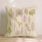 Blush Leaf Study Throw Pillow - Hillcroft Home