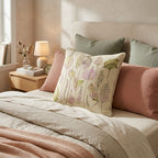 Blush Leaf Study Throw Pillow - Hillcroft Home