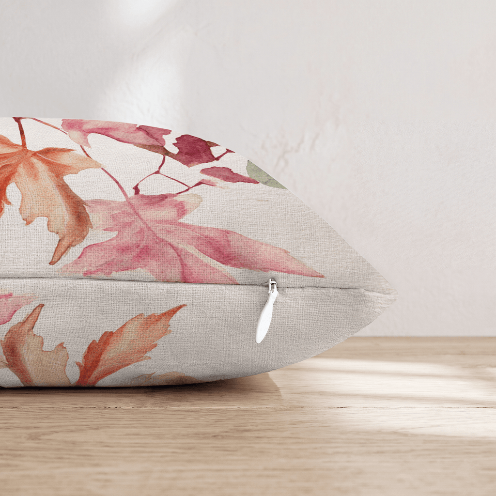 Blush Maple Sprigs Throw Pillow - Hillcroft Home