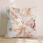 Blush Maple Sprigs Throw Pillow - Hillcroft Home