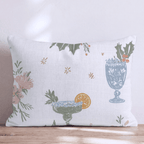 Blush Margarita Garden Throw Pillow - Hillcroft Home