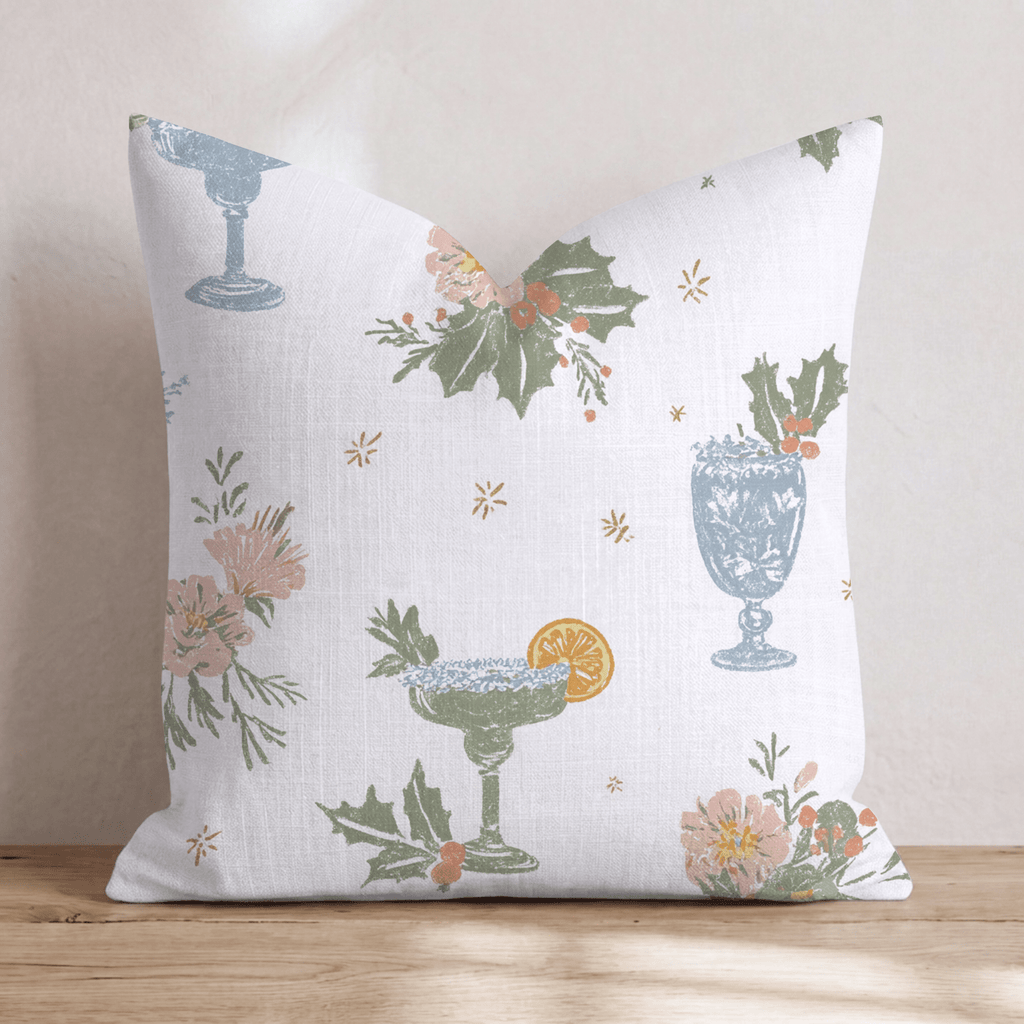 Blush Margarita Garden Throw Pillow - Hillcroft Home