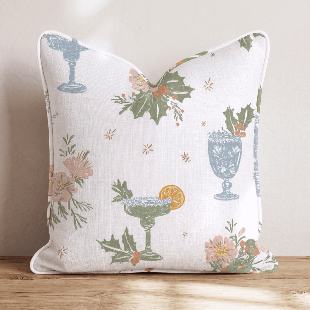Blush Margarita Garden Throw Pillow - Hillcroft Home