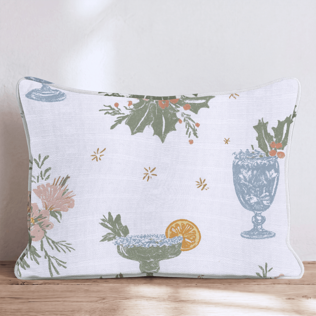Blush Margarita Garden Throw Pillow - Hillcroft Home
