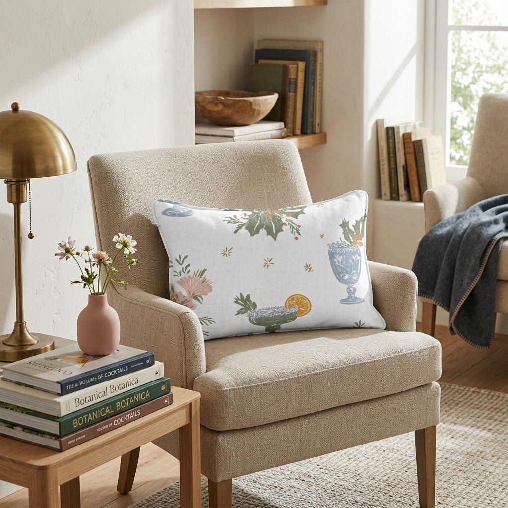 Blush Margarita Garden Throw Pillow - Hillcroft Home
