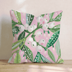 Blush Mistletoe Sprig Throw Pillow - Hillcroft Home