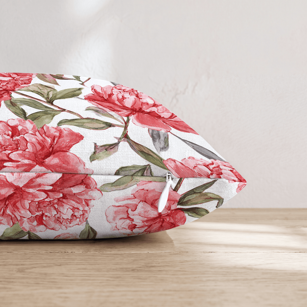 Blush Peony Trail Throw Pillow - Hillcroft Home