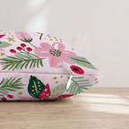 Blush Poinsettia Garden Throw Pillow - Hillcroft Home