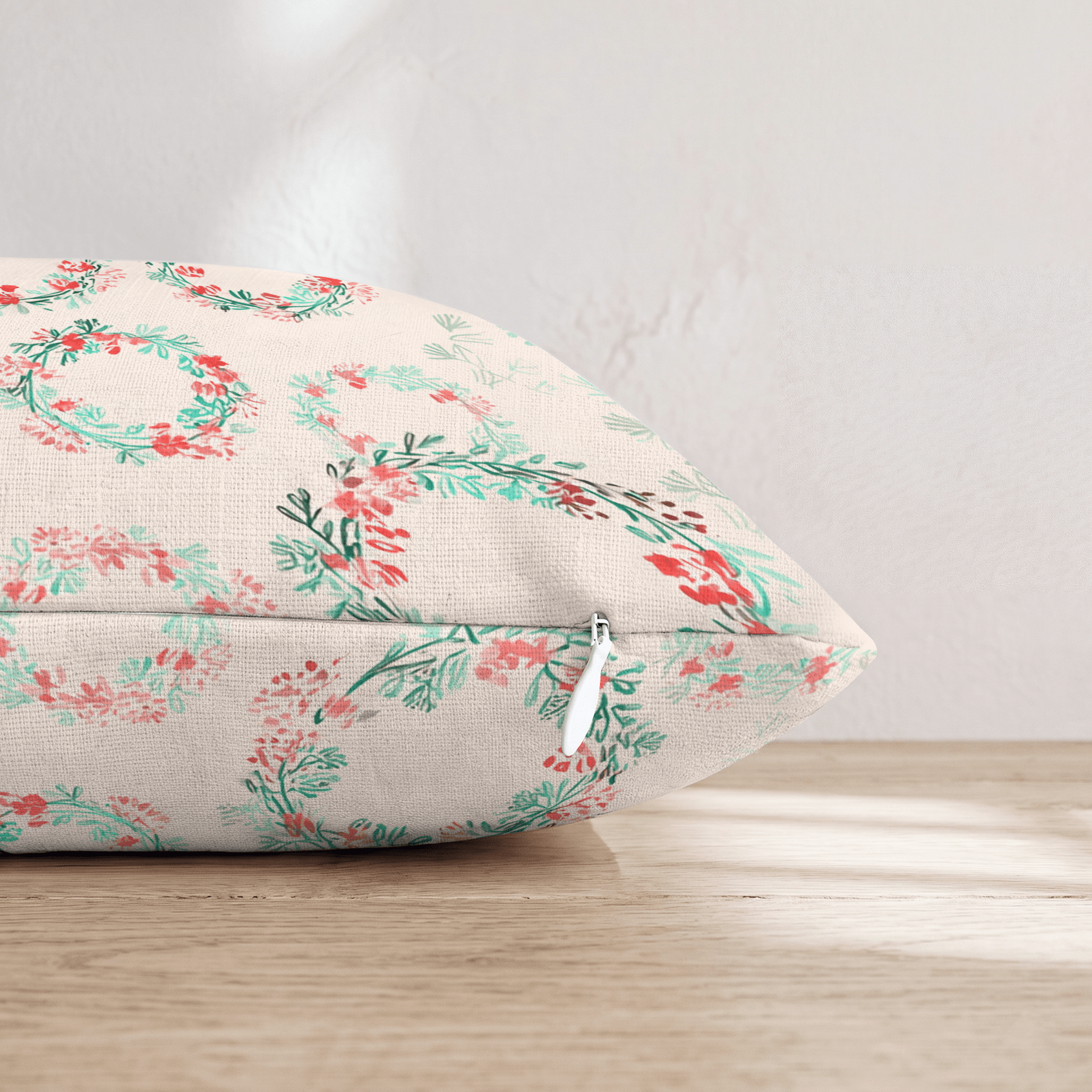 Blush Wreath Scatter Throw Pillow - Hillcroft Home