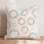Blush Wreath Scatter Throw Pillow - Hillcroft Home