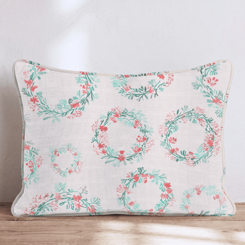 Blush Wreath Scatter Throw Pillow - Hillcroft Home