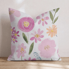 Blushing Garden Throw Pillow - Hillcroft Home
