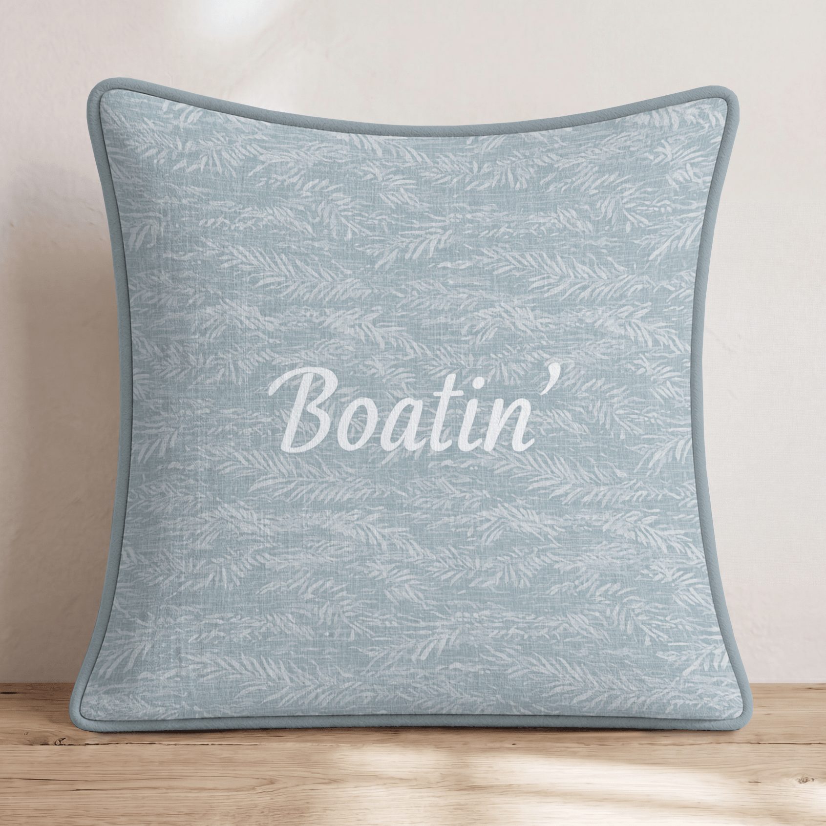Boatin Leaf Pattern Throw Pillow - Hillcroft Home