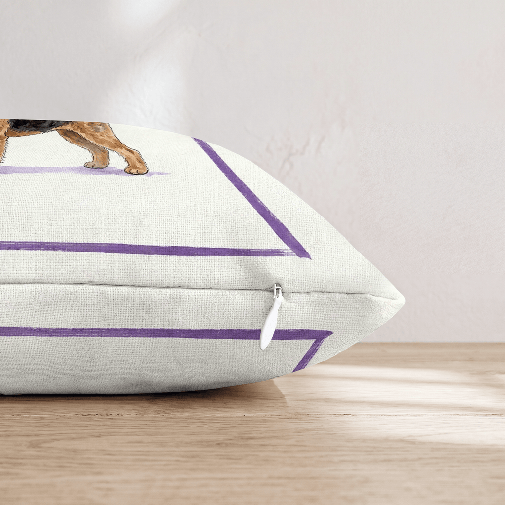 Boba Airedale Throw Pillow - Hillcroft Home