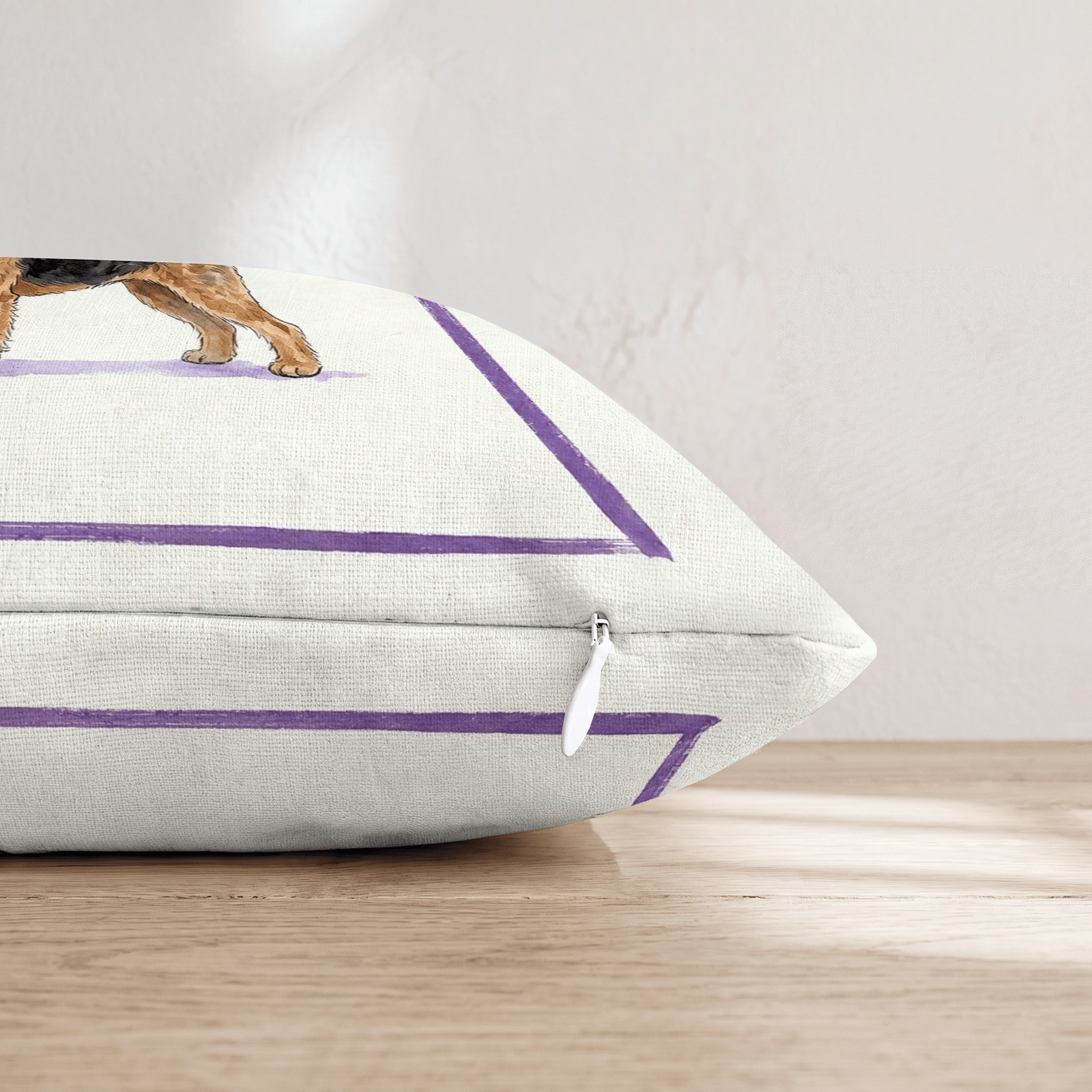 Boba Airedale Throw Pillow - Hillcroft Home