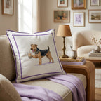Boba Airedale Throw Pillow - Hillcroft Home