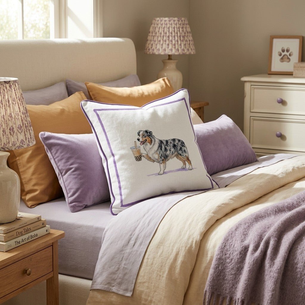 Boba Australian Shepherd Throw Pillow - Hillcroft Home