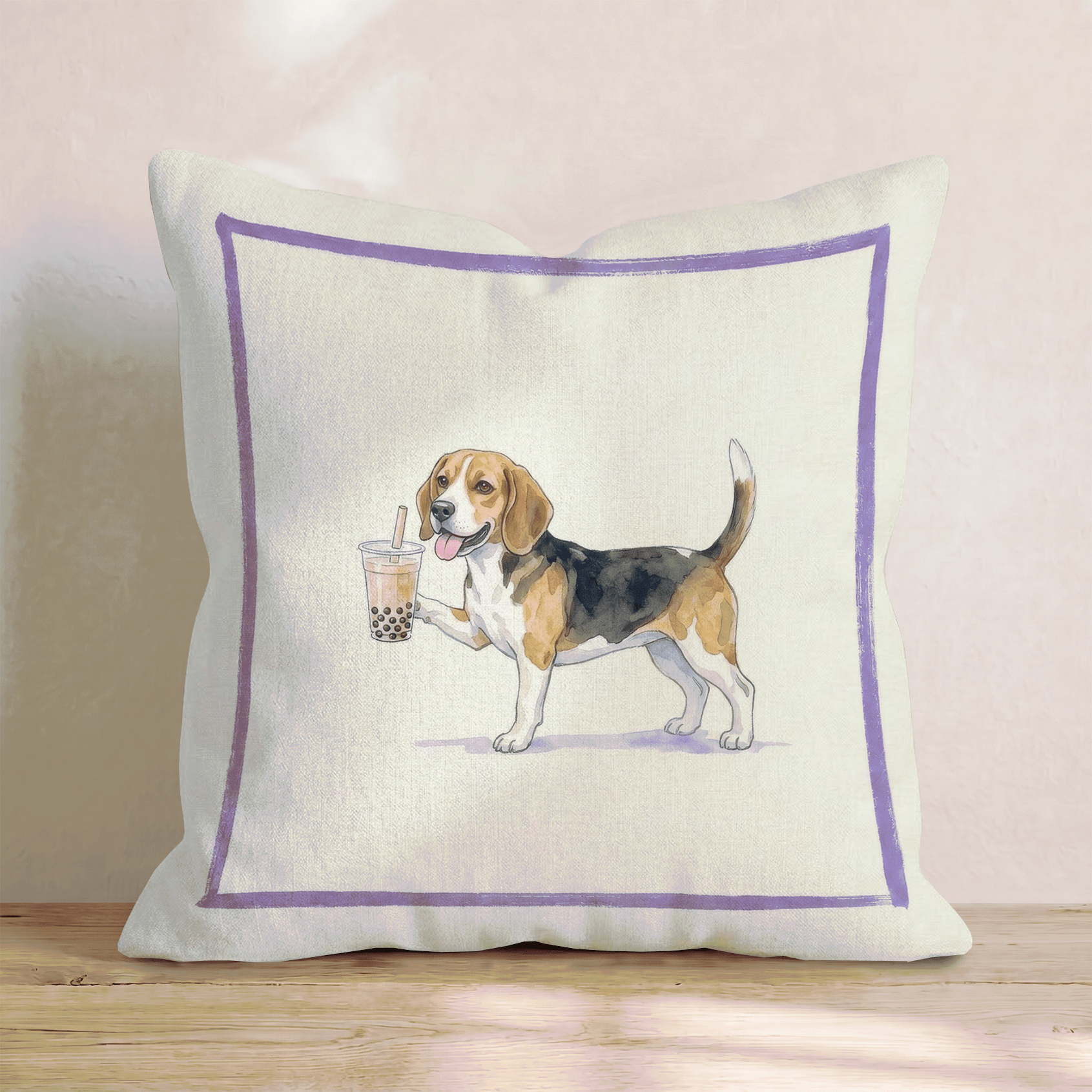 Boba Beagle Throw Pillow - Hillcroft Home