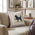 Boba Black Goldendoodle Throw Pillow - Hillcroft Home