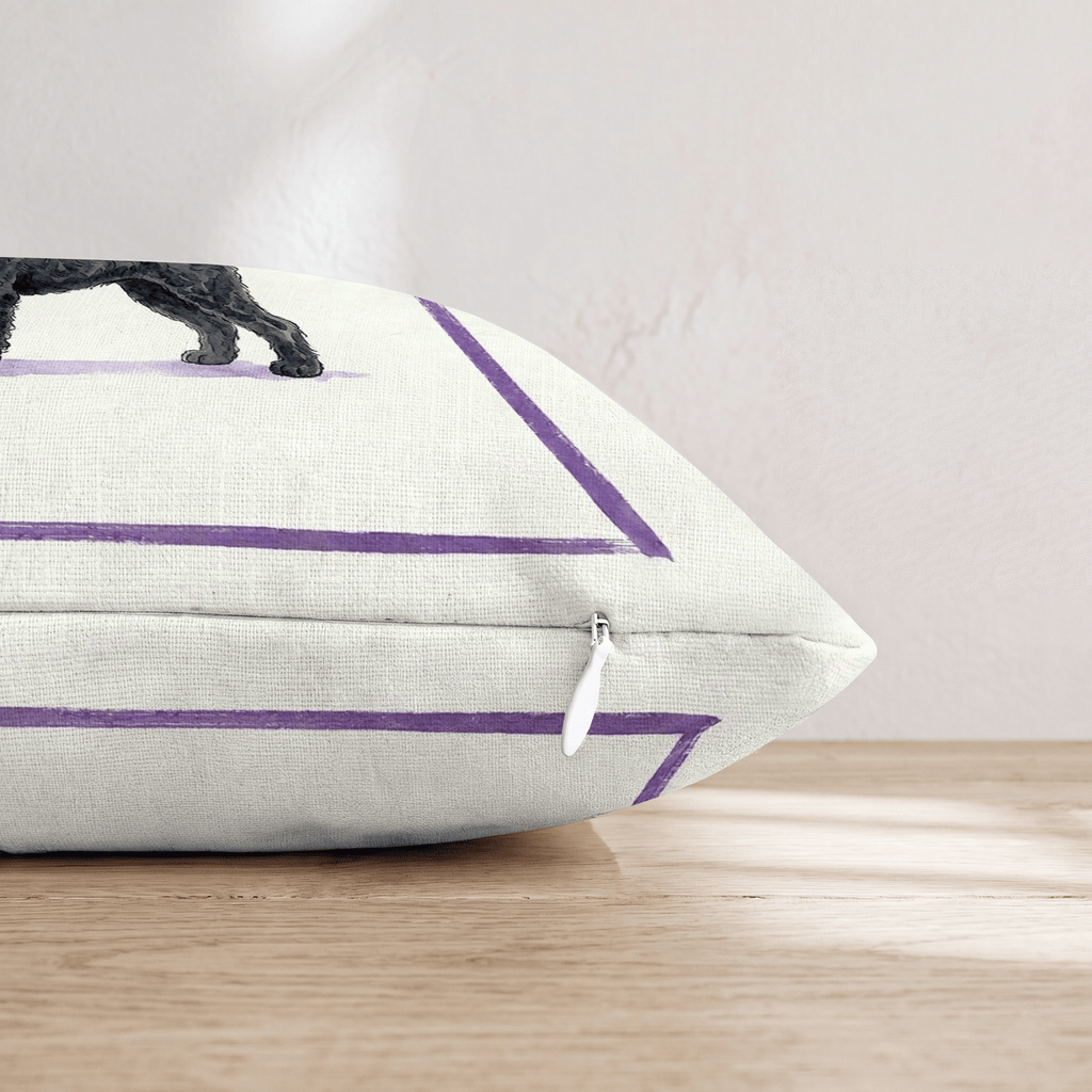 Boba Black Goldendoodle Throw Pillow - Hillcroft Home