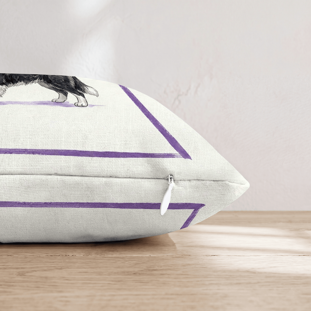 Boba Border Collie Throw Pillow - Hillcroft Home