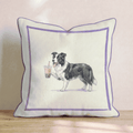 Boba Border Collie Throw Pillow - Hillcroft Home
