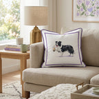 Boba Border Collie Throw Pillow - Hillcroft Home