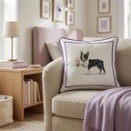 Boba Boston Terrier Throw Pillow - Hillcroft Home