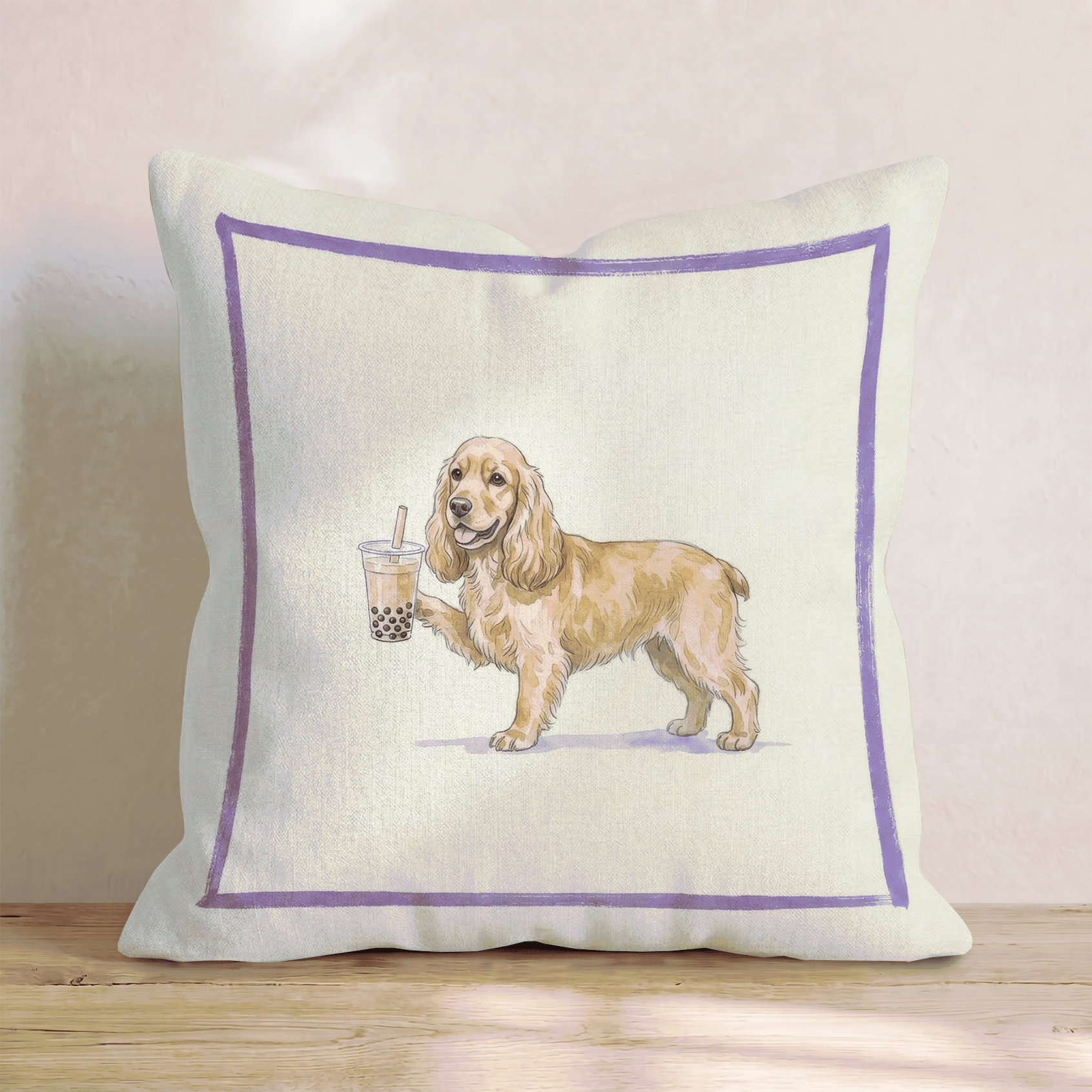 Boba Cocker Spaniel Throw Pillow - Hillcroft Home