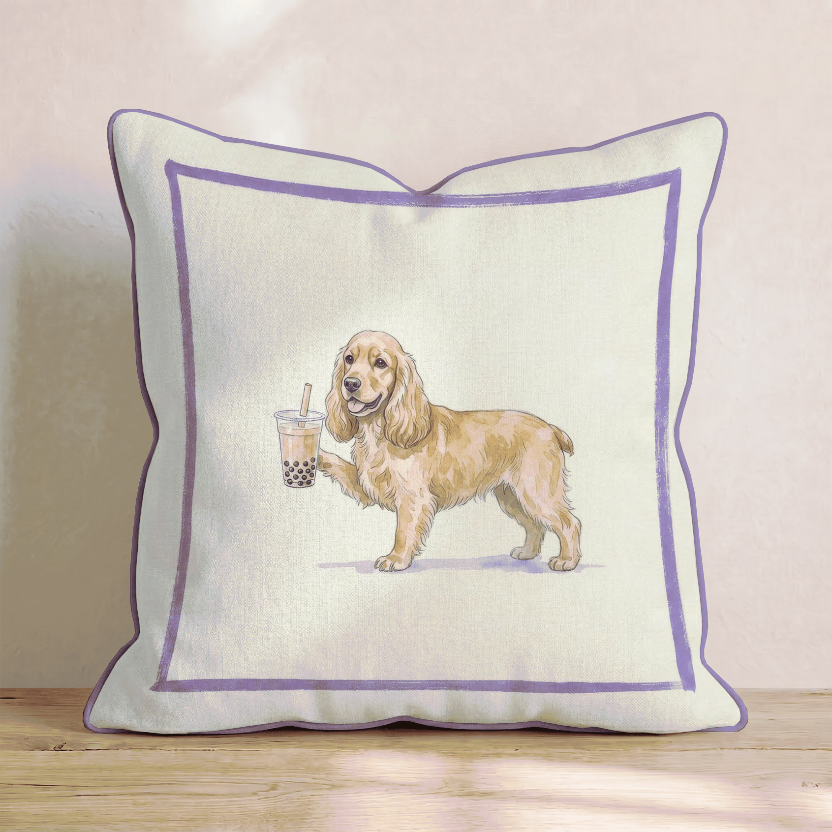 Boba Cocker Spaniel Throw Pillow - Hillcroft Home
