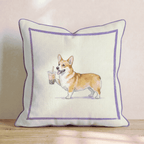 Boba Corgi Throw Pillow - Hillcroft Home