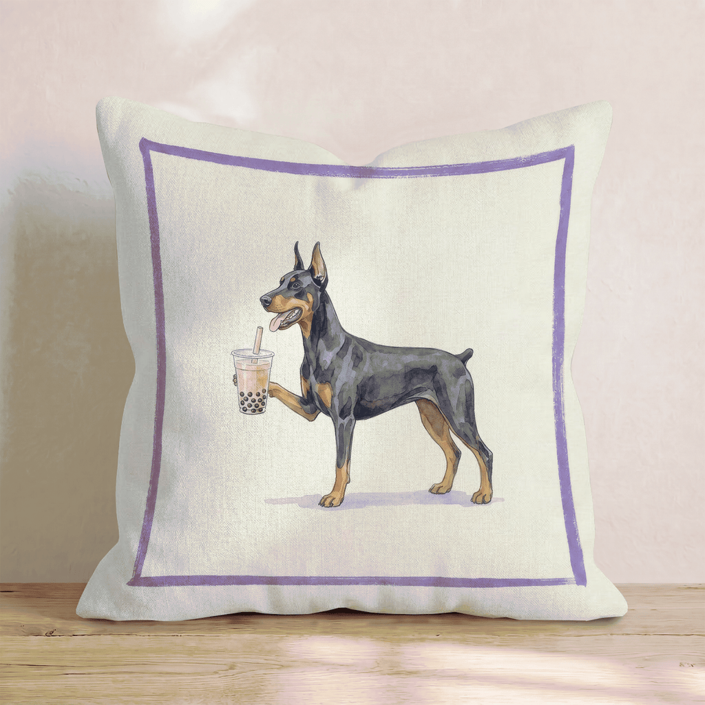 Boba Doberman Throw Pillow - Hillcroft Home