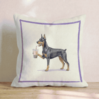 Boba Doberman Throw Pillow - Hillcroft Home