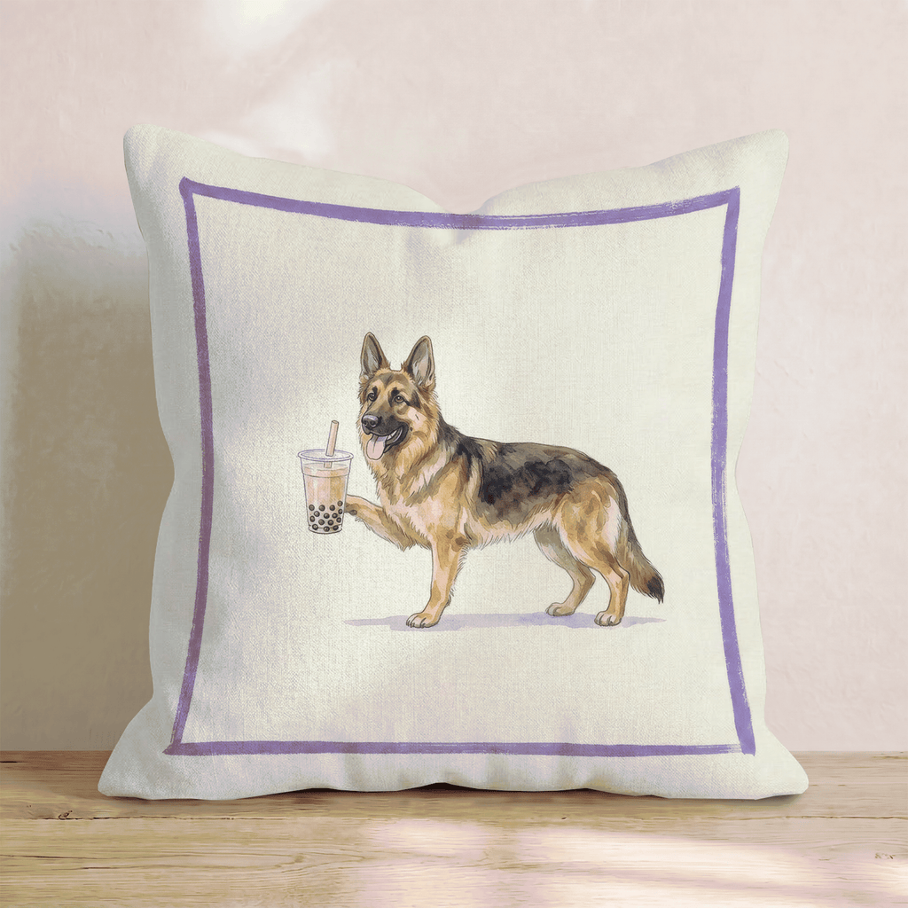 Boba German Shepherd Throw Pillow - Hillcroft Home