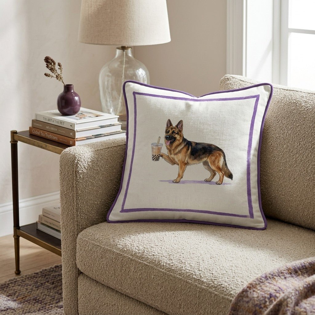 Boba German Shepherd Throw Pillow - Hillcroft Home